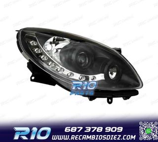 FAROS RENAULT TWINGO 07-11 LUZ DIURNA LED FONDO NEGRO