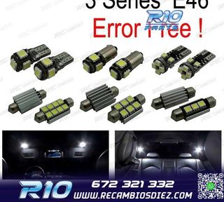 KIT 20 BOMBILLAS LED INTERIOR PARA BMW SERIE 3 E46 M3 318I 3