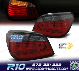 PILOTOS BMW E60 03-07 LED INTERMITENTE DINAMICO ROJO AHUMADO