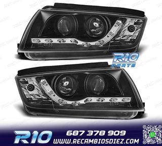 FAROS SKODA FABIA 99-07 LUZ DIURNA LED FONDO NEGRO