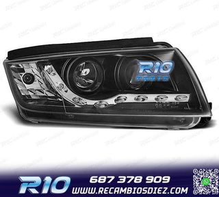 FAROS SKODA FABIA 99-07 LUZ DIURNA LED FONDO NEGRO