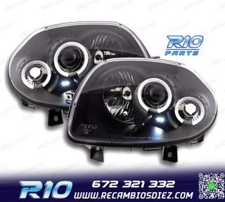 FAROS RENAULT CLIO 98-01 OJOS ANGEL FONDO NEGRO