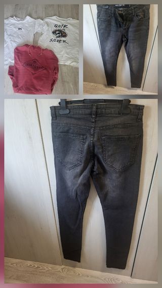 Ropa hombre: 2 camisetas, vaqueros, sudadera