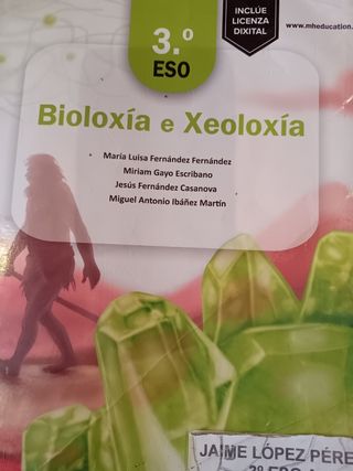 Bioloxía e Xeoloxía 3.º ESO - Galicia
