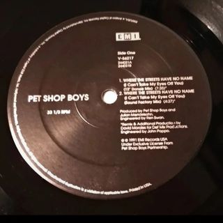 Pet Shop Boys - Where The Streets Have No Name 12"
