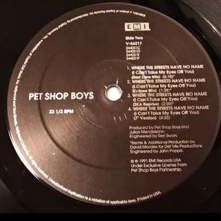 Pet Shop Boys - Where The Streets Have No Name 12"