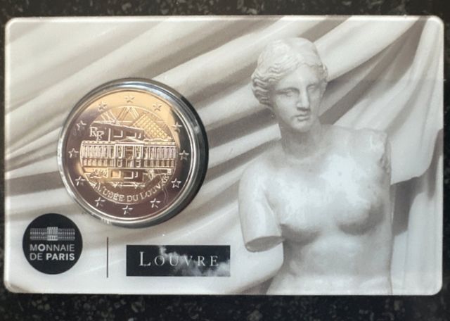 Monedas 2€ Louvre Francia 2025