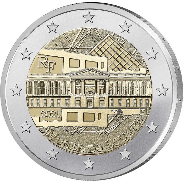 Monedas 2€ Louvre Francia 2025