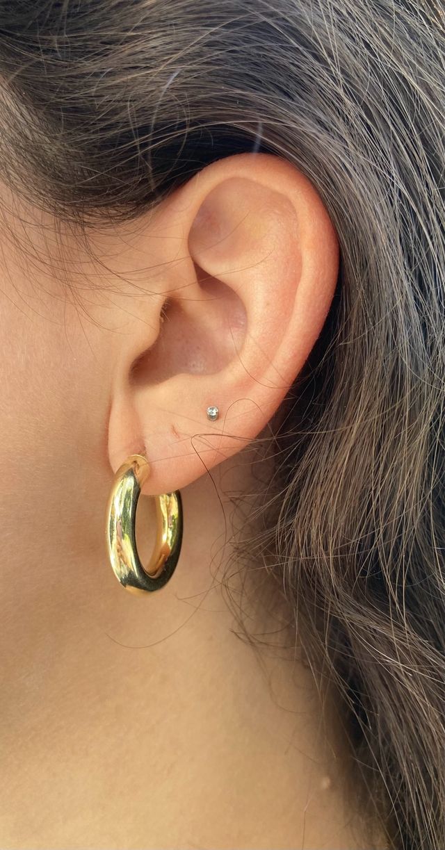 Orecchini grandi a cerchio argento placcato oro