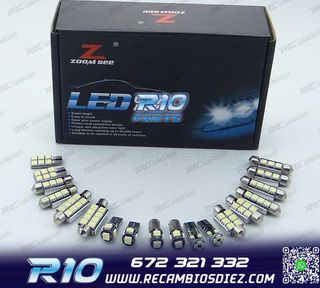 KIT 20 BOMBILLAS LED INTERIOR PARA BMW SERIE 3 E46 M3 318I 3