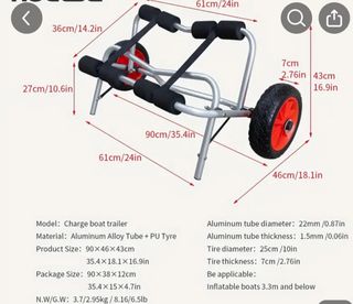 Remolque Kayak - Plegable Aluminio 
