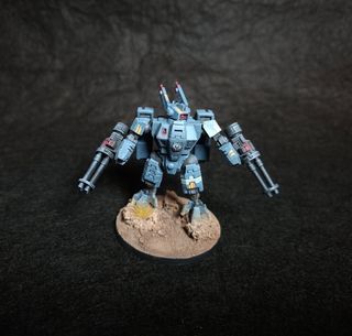 3x Crisis Suits Tau pintadas Warhammer 40k