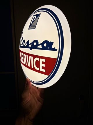 Insegna Vespa Service Luminosa