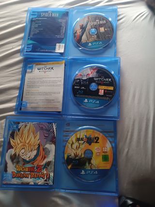 Juegos PS4 Spider-Man the-witcher dragon-ball 2