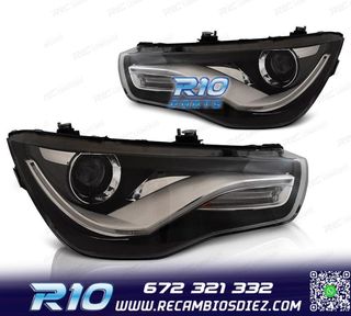 FAROS PARA AUDI A1 10-14 TRU DRL NEGROS