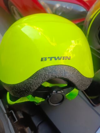Casco bici niño Btwin 500 amarillo