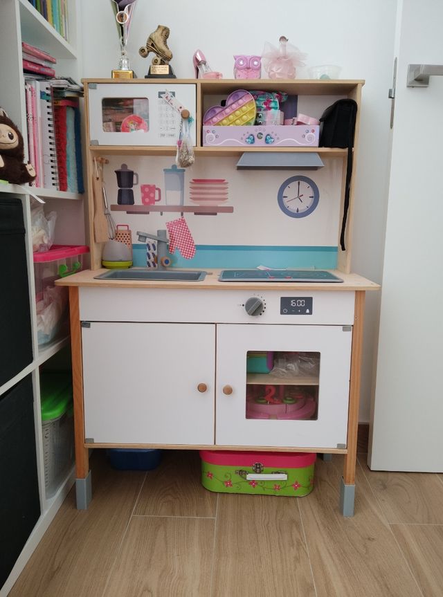 Cocinita juguete madera infantil +accesorios