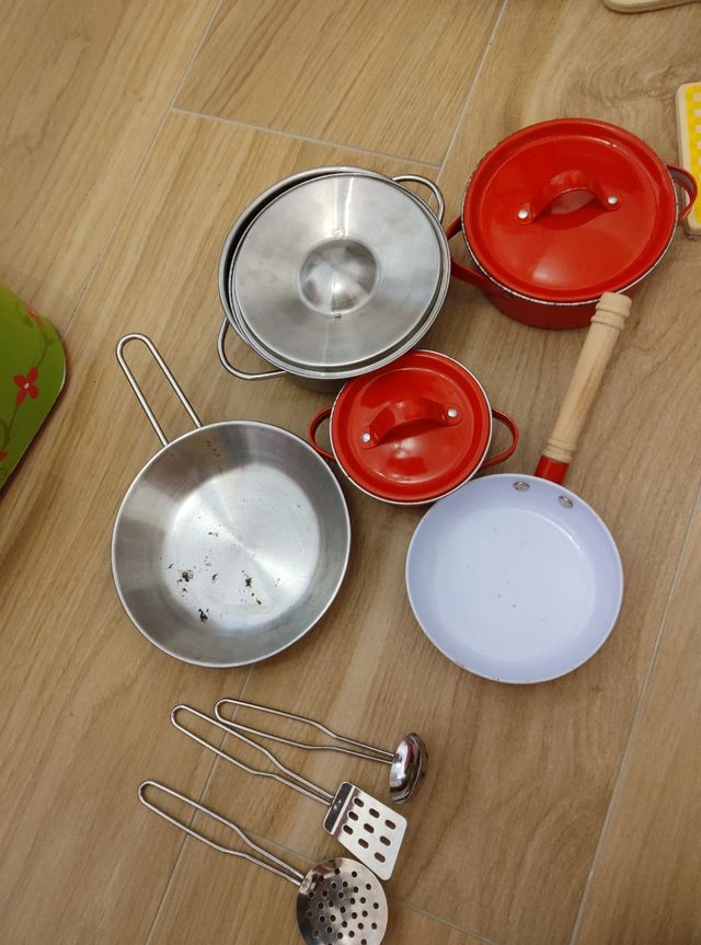 Cocinita juguete madera infantil +accesorios