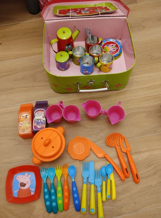 Cocinita juguete madera infantil +accesorios