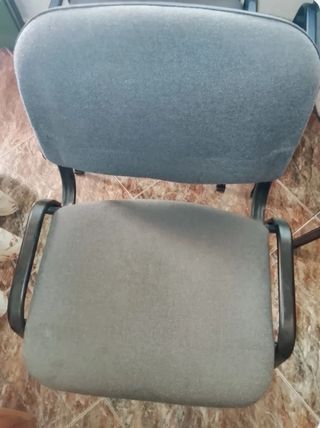 Silla oficina gris metal - 4 unidades
