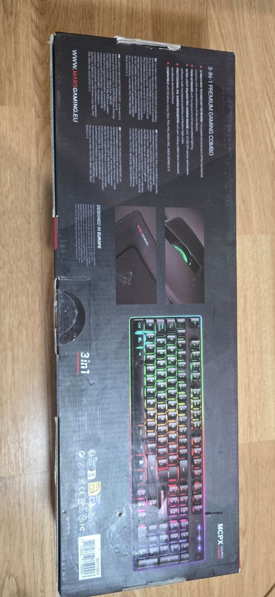 Mars Gaming Pack: Teclado, ratón y alfombrilla