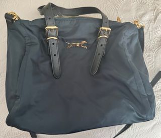 Bolso baúl color petróleo 