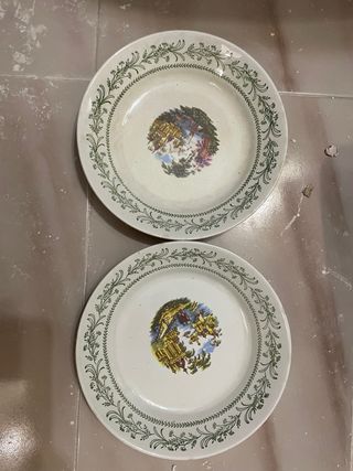 2 Platos La Cartuja Vintage