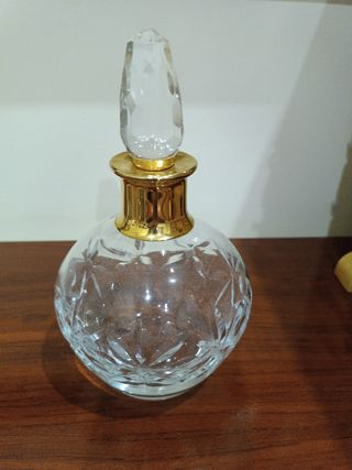 Juego tocador cristal dorado