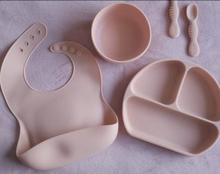 Vajilla bebé silicona: 3 kits