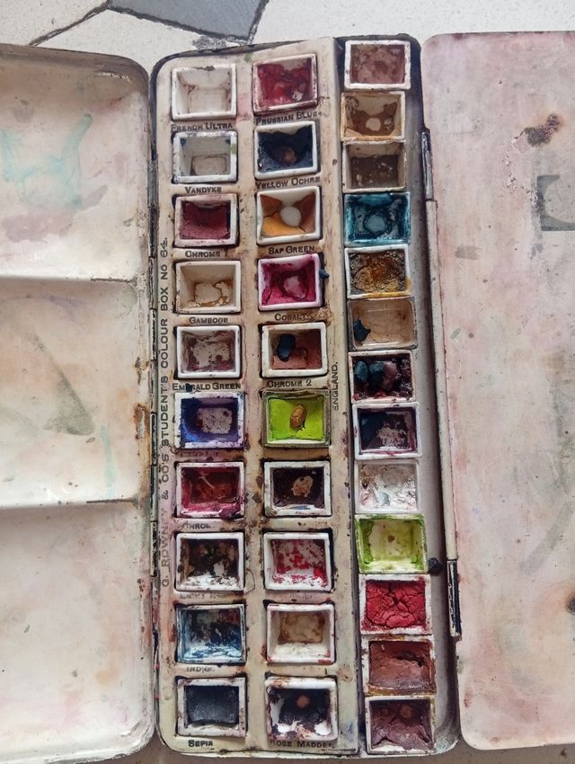 Caja acuarelas vintage G.Rowney