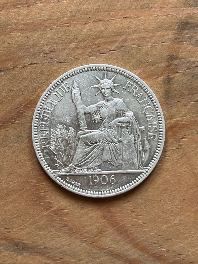 Piastre Indochina Francesa plata 1906