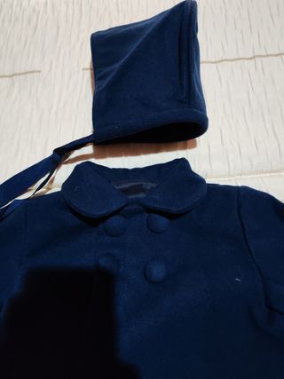 Abrigo paño niño c/capota 2 años