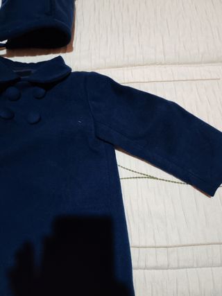 Abrigo paño niño c/capota 2 años