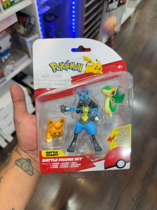 Pawmi - Lucario - Snivy - Battle Figure Pokemon