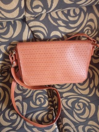 Bolso bandolera marrón anaranjado