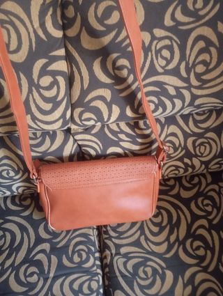 Bolso bandolera marrón anaranjado