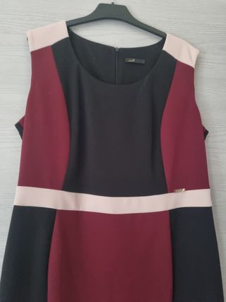 Vestito Lizalù nero-bordeaux tg.50