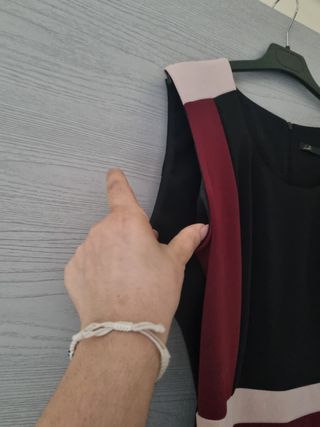 Vestito Lizalù nero-bordeaux tg.50