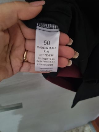 Vestito Lizalù nero-bordeaux tg.50