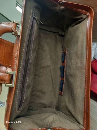 Borsa in pelle marrone