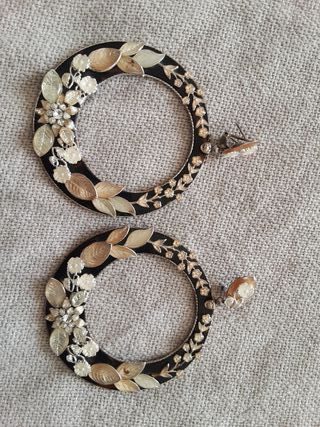 Pendientes aro Carey Plata
