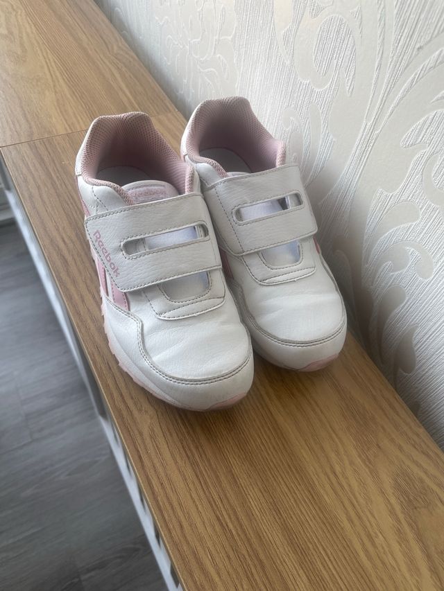 Deportivas Reebok niña blanca y rosa talla 33
