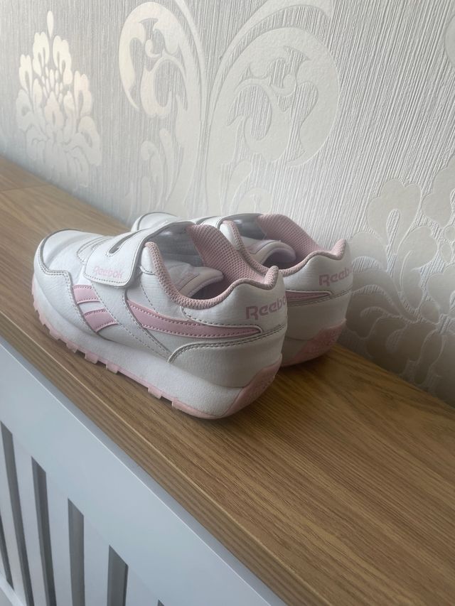 Deportivas Reebok niña blanca y rosa talla 33