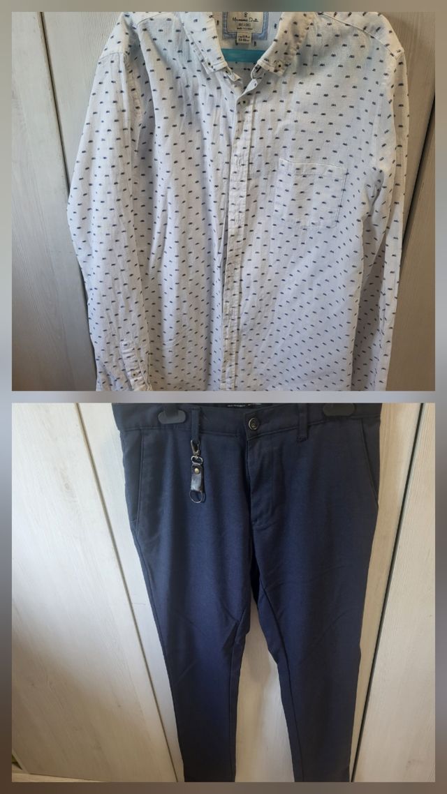 Traje sport: camisa Maximo Dutti + pantalón Zara
