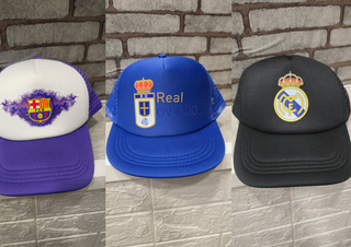 Gorras FC Barcelona, Real Oviedo, Real Madrid