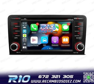RADIO GPS ANDROID 12 AUDI A3 8P 8PA USB GPS TACTIL HD OCTA-C