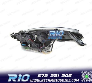 FAROS PEUGEOT 207 06-12 LUZ DIURNA LED NEGRO + MOTOR