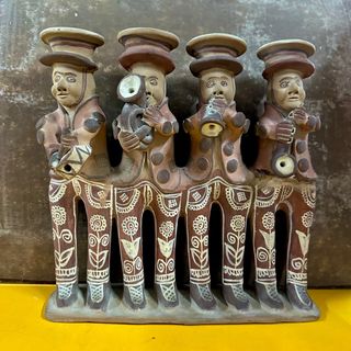 Candelabro Barro Antiguo