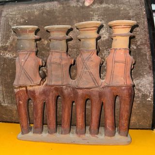 Candelabro Barro Antiguo