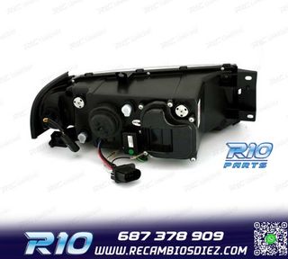 FAROS PARA SKODA OCTAVIA 01-04 LUZ DIURNA LED FONDO CROMO